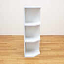 コーナーラック 収納棚 壁寄せ スリム おしゃれ 北欧 玄関 トイレ 省スペース 3段 細い 木目 白 ホワイト 隅 角 端 オープンラック ディスプレイ コレクション 【納期B】【fbc03】