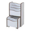 絵本ラック 本棚 おもちゃ箱 キャスターつき 安全 安心 幼稚園児 保育園 小学校 低学年 【納期A】【jkp-fes-0002】