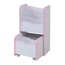 絵本ラック 本棚 おもちゃ箱 キャスターつき 安全 安心 幼稚園児 保育園 小学校 低学年 【納期A】【jkp-fes-0002】