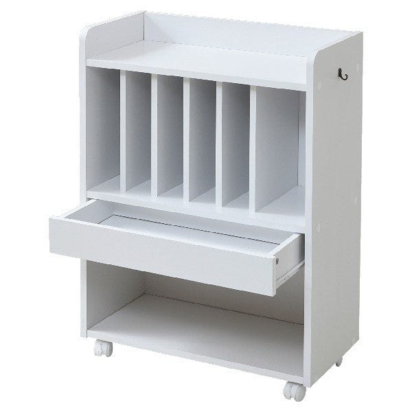 ランドセルラック 本棚 収納棚 ランドセル収納 リビング 学習 子供用 子ども部屋 ワイド ホワイト 白 おしゃれ キャスターつき 北欧 引き出し オープンラック 【納期A】【jpk-frm-0124】