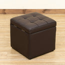 スツール 収納つき 収納スペース 椅子 クッション オットマン ベンチ 1人用 フェイクレザー 合成皮革 PVC おしゃれ インテリア 正方形 立方体 蓋 ふた 【納期B】【skb-hsw16】