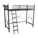 ロフトベッド ロータイプ ハイタイプ 高さ変更 パイプベッド シングル 宮付き ホワイト おしゃれ はしご ロフトベット 大人用 ベッドフレーム コンセント付き 【納期E】【szo-ht70-129】