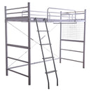 ロフトベッド はしご 宮棚付き コンセント付き パイプベッド 大人用 シンプル 2段ベッド スチール シルバー ブラック 黒 ホワイト 白 銀色 ブラウン 茶色 【納期A】【szo-ht70-94r】