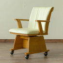 ダイニングチェアー コタツ用 椅子 1脚 単品 回転式 肘掛け付き ひじ ダイニング こたつチェア ナチュラル おしゃれ イス 北欧 キャスター付き 【納期B】【skb-htr08】
