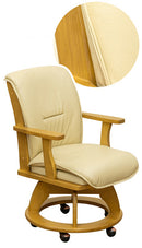 ダイニングチェア 椅子 キャスター付き ひじ掛け付き 肘掛け 座面 360度 回転 【納期B】【skb-htr09】