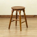 スツール 椅子 腰掛け アンティーク調 レトロ 北欧 おしゃれ 天然木製 アジアン ナチュラル カントリー カフェ風 インテリア 円形 丸型 マホガニー 高級 木目 【納期B】【skb-imm1】
