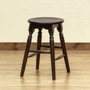 スツール 椅子 腰掛け アンティーク調 レトロ 北欧 おしゃれ 天然木製 アジアン ナチュラル カントリー カフェ風 インテリア 円形 丸型 マホガニー 高級 木目 【納期B】【skb-imm1】