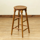 スツール ハイタイプ カウンターチェア 椅子 腰掛け アンティーク調 レトロ 北欧 おしゃれ 天然木製 ナチュラル インテリア 円形 丸型 マホガニー 高級 木目 【納期B】【skb-imm2】