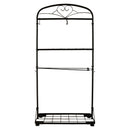 ハンガーラック 収納ラック ツールスタンド ハンガーバー 屋外 屋内 ガーデニング 庭 リビング おしゃれ 収納 スタンド ヨーロピアン 黒 ブラック 白 ホワイト 【納期B】【sms-its1400】