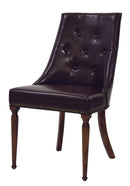 ダイニングチェア 椅子 おしゃれ 天然木 ラバーウッド ラッカー塗装 ボンデッドレザー コットン ポリエステル インテリア 重厚感 高級感 【納期A】【azm-iw-555】