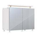 冷蔵庫用上置き 収納 棚 冷蔵庫用 つっぱり 突っ張り 転倒防止 耐震 防災 地震対策 収納棚 上置き棚 食器棚 本棚 戸棚 ドア 扉 ホワイト 白 シルバー おしゃれ 【納期C】【jea-ibj-60h】