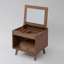 ドレッサー 鏡 ミラー 収納スペース 大容量 引き出し テーブル デスク 机 コンパクト 省スペース 小さい ミニ かわいい おしゃれ 収納 棚 木目 北欧 1人暮らし 【納期A】【jpk-fap-0012】