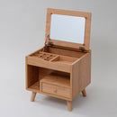 ドレッサー 鏡 ミラー 収納スペース 大容量 引き出し テーブル デスク 机 コンパクト 省スペース 小さい ミニ かわいい おしゃれ 収納 棚 木目 北欧 1人暮らし 【納期A】【jpk-fap-0012】
