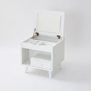 ドレッサー 鏡 ミラー 収納スペース 大容量 引き出し テーブル デスク 机 コンパクト 省スペース 小さい ミニ かわいい おしゃれ 収納 棚 木目 北欧 1人暮らし 【納期A】【jpk-fap-0012】