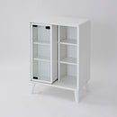 ラック スライド扉 スライドドア 収納棚 オープンラック コンパクト 省スペース 小さい ミニ 小型 かわいい おしゃれ 北欧 ナチュラル カントリー 1人暮らし 【納期A】【jpk-fap-0038】