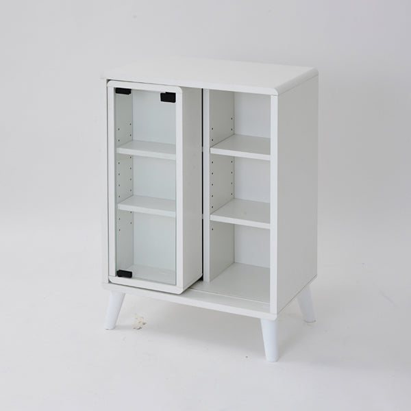 ラック スライド扉 スライドドア 収納棚 オープンラック コンパクト 省スペース 小さい ミニ 小型 かわいい おしゃれ 北欧 ナチュラル カントリー 1人暮らし 【納期A】【jpk-fap-0038】