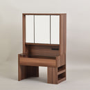 ドレッサー 三面鏡 ロータイプ 低い 3面鏡 化粧台 収納棚 収納ラック 引き出し 棚 可動棚 北欧 ナチュラル カントリー おしゃれ シンプル 白 ホワイト 【納期A】【jpk-fdr-0003set】