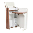 ドレッサー コンパクト 小型 省スペース すき間 隙間 キャスター付き 鏡 ミラー 棚 収納 ラック 可動棚 折りたたみ 折り畳み デスク コスメワゴン 化粧品 化粧台 【納期A】【jpk-fdr-0006】