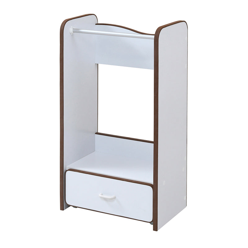 ハンガーラック 子供用 子ども用 キッズ 安全 安心 EVA クッション素材 低学年 小学校 保育園 幼稚園 おしゃれ 怪我防止 ケガ対策 引き出し キャスター付き POP 【納期A】【jpk-fes-0004】