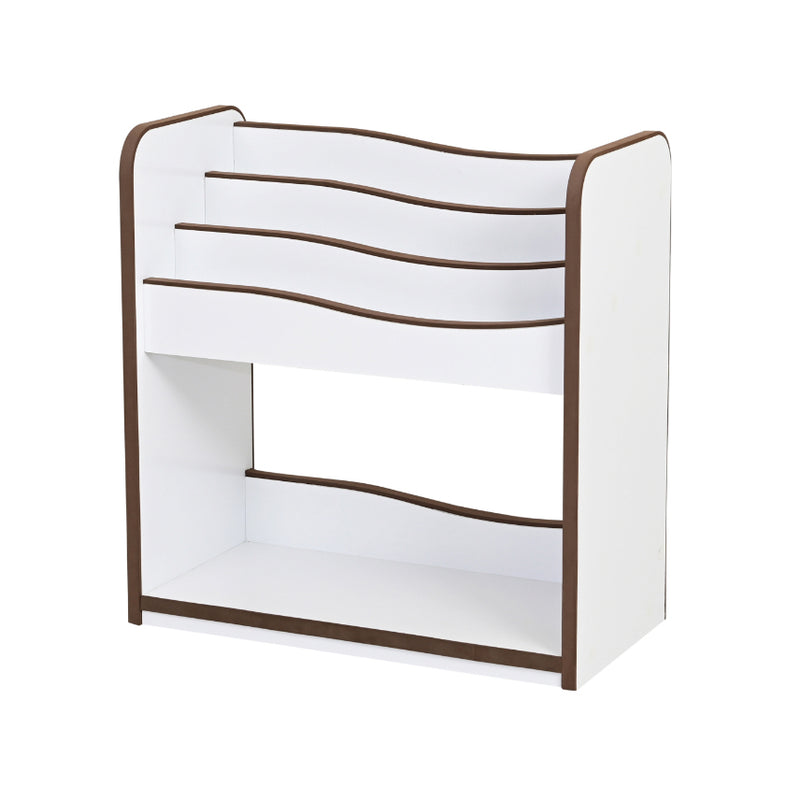 ブックラック 本棚 子供用 子ども キッズ 絵本ラック オープンラック 安全 安心 EVA クッション 低学年 小学校 保育園 幼稚園 おしゃれ 可動棚 ピンク ブラウン 【納期A】【jpk-fes-0006】