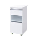 キッチンキャビネット キッチンラック 食器棚 スリム コンパクト キャスター付き 扉付き ドア 炊飯器 家電 収納 可動棚 ホワイト 白 ブラウン 茶 シンプル 【納期A】【jpk-fkc-0005】