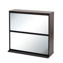 シューズラック 靴箱 玄関収納 下駄箱 ロッカー 薄型 大容量 スリム おしゃれ スタイリッシュ 北欧 鏡面 ミラー フラップ扉 省スペース 使いやすい ワイド 幅広 【納期A】【jpk-fsb-0003】