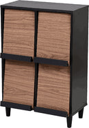 カウンター下収納 オープンラック サイドボード キャビネット チェスト フラップ扉 4箇所 マガジンラック 魅せる 見せる リビング ダイニング 収納棚 脚付き 【納期A】【jpk-fsi-0003】