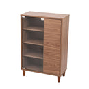 カウンター下収納 オープンラック サイドボード 4段 キャビネット チェスト ガラス扉 リビング ダイニング キッチン 収納棚 おしゃれ 北欧 シンプル 脚 白 黒 【納期A】【jpk-fsi-0004】