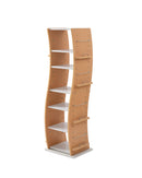 本棚 回転式 360度 ブックラック 回転本棚 収納ラック 棚 収納 モダン おしゃれ スタイリッシュ 北欧 可動棚 組み合わせ 変形 変型 ディスプレイ スリム 分割 【納期A】【jpk-fwd-0209】