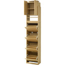 シューズラック 上置き収納 セット シューズボックス 薄型 スリム 靴箱 玄関収納 突っ張り つっぱり 天井 防災 省スペース おしゃれ 白 ホワイト 北欧 シンプル 【納期A】【jpk-mhv-0017set】