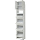 シューズラック 上置き収納 セット シューズボックス 薄型 スリム 靴箱 玄関収納 突っ張り つっぱり 天井 防災 省スペース おしゃれ 白 ホワイト 北欧 シンプル 【納期A】【jpk-mhv-0017set】