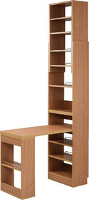 デスク 机 本棚 上置き セット 棚付き 一体型 木製 突っ張り オープンラック 収納棚 壁 オフィス 書斎 防災 天井 つっぱり スリム コンパクト 省スペース 大容量 【納期A】【jpk-sgt-0133】