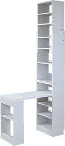 デスク 机 本棚 上置き セット 棚付き 一体型 木製 突っ張り オープンラック 収納棚 壁 オフィス 書斎 防災 天井 つっぱり スリム コンパクト 省スペース 大容量 【納期A】【jpk-sgt-0133】