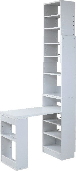 デスク 机 本棚 上置き セット 棚付き 一体型 木製 突っ張り オープンラック 収納棚 壁 オフィス 書斎 防災 天井 つっぱり スリム コンパクト 省スペース 大容量 【納期A】【jpk-sgt-0133】