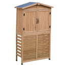 室外機カバー 収納付き 棚付き 木製 大型 エアコン室外機 カバー 屋外 庭 収納庫 物置き倉庫 屋外収納庫 木製物置 おしゃれ ガーデニング 園芸用品 収納 倉庫 【納期B】【sms-kgr-ac178】