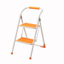 脚立 2段 ステップ台 折りたたみ 折り畳み おしゃれ かわいい ステップ オレンジ 黄色 イエロー 緑 グリーン 持ち手 pop ポップ カジュアル 屋内用 リビング 【納期B】【azm-lfs-007】