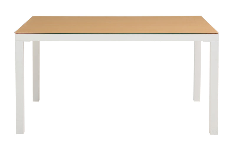 ダイニングテーブル 4人用 四人掛け 135×80cm ガラス天板 シンプル スタイリッシュ モダン おしゃれ 北欧 白 ホワイト 木目柄 黒 ブラック (テーブル以外別売) 【納期B】【lic-akg-007】