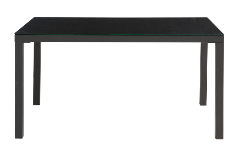 ダイニングテーブル 4人用 四人掛け 135×80cm ガラス天板 シンプル スタイリッシュ モダン おしゃれ 北欧 白 ホワイト 木目柄 黒 ブラック (テーブル以外別売) 【納期B】【lic-akg-007】