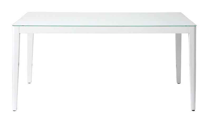 ダイニングテーブル 4人用サイズ 150×80cm ガラス 天板 シンプル スタイリッシュ モダン おしゃれ 北欧 白 ホワイト 木目柄 黒 ブラック (テーブル以外別売) 【納期B】【lic-akg-009】