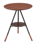 サイドテーブル おしゃれ リビングテーブル 棚 円形 丸型 ダイニング サブテーブル ミニテーブル 木目柄 インテリア 北欧 ナチュラル カフェ風 モダン 【納期B】【lic-akg-025】