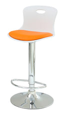カウンターチェア 昇降式 グリーン 緑 オレンジ モダン POP ポップ ビタミンカラー かわいい おしゃれ スタイリッシュ 足置き 背もたれ 椅子 チェアー 【納期B】【lic-akg-031】