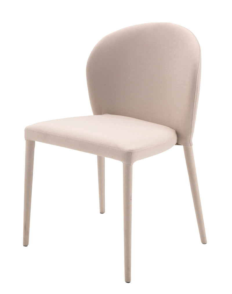 ダイニングチェア 4脚セット 同色 椅子 シンプル スタッキング可能 重ねられる 省スペース 収納 ファブリック 布地 布張り スチール脚 (チェアー以外別売) 【納期B】【lic-akg-049】