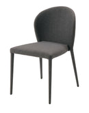 ダイニングチェア 4脚セット 同色 椅子 シンプル スタッキング可能 重ねられる 省スペース 収納 ファブリック 布地 布張り スチール脚 (チェアー以外別売) 【納期B】【lic-akg-049】