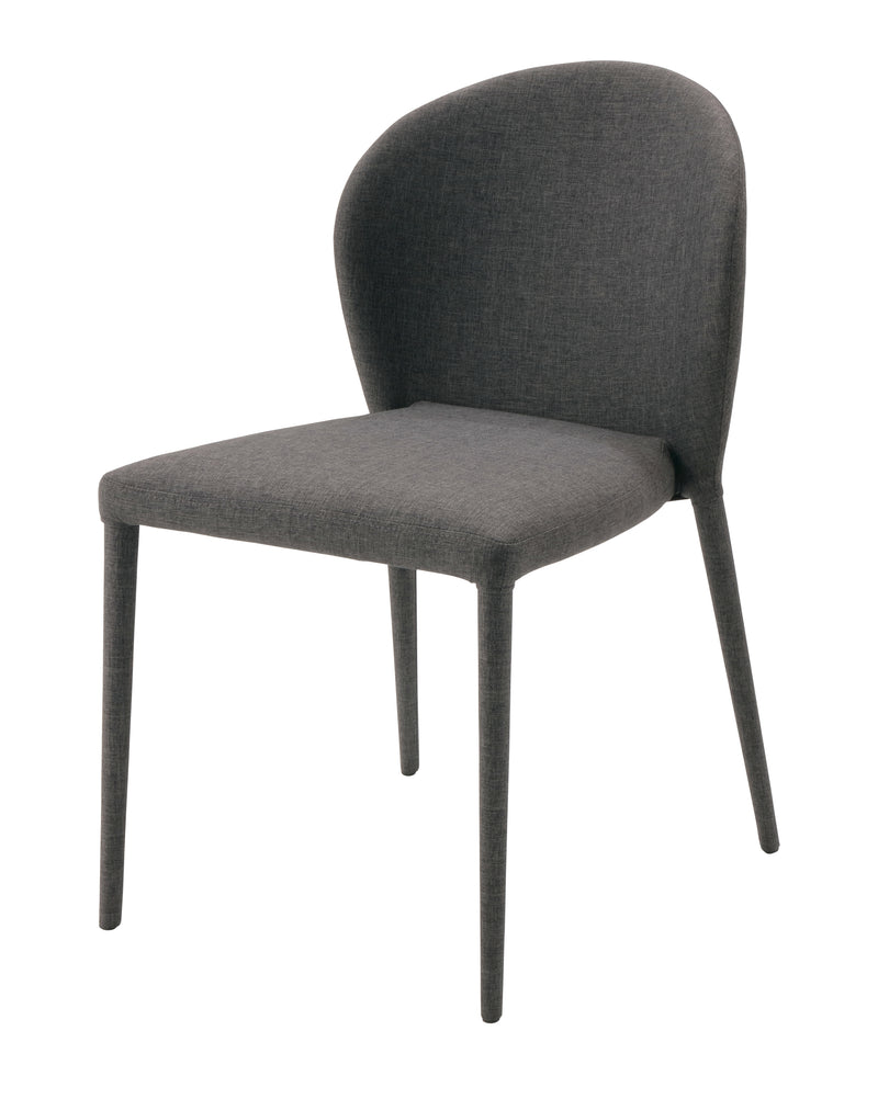 ダイニングチェア 4脚セット 同色 椅子 シンプル スタッキング可能 重ねられる 省スペース 収納 ファブリック 布地 布張り スチール脚 (チェアー以外別売) 【納期B】【lic-akg-049】