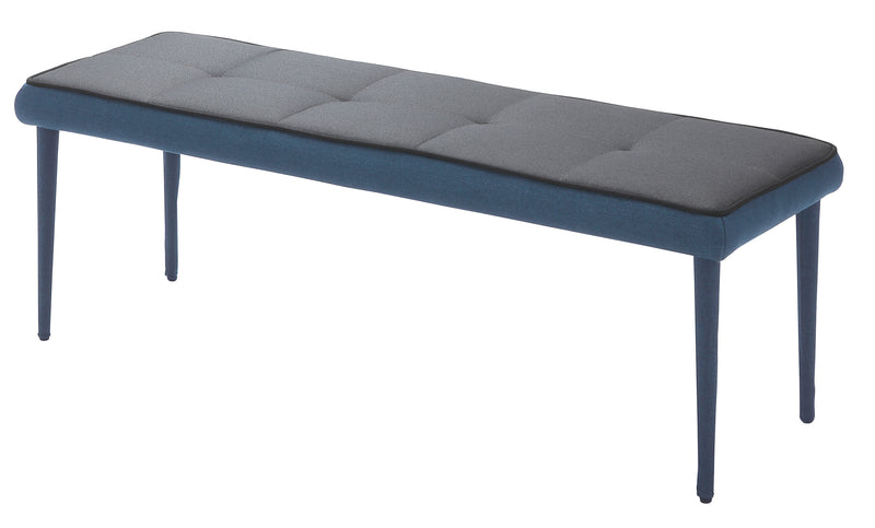 ダイニングベンチ ベンチ 椅子 腰掛け ブルー 青 バイカラー グレー おしゃれ モダン 北欧 デザイン ファブリック 布地 布張り 貼り モダン アート デザイン 【納期B】【lic-akg-052】