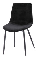 ダイニングチェア 椅子 単品 黒 ブラック ベロア調 おしゃれ モダン 北欧 シンプル ブラウン 茶色 合成皮革 PU フェイクレザー 合わせやすい デザイン 【納期B】【lic-akg-054】