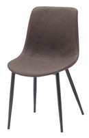 ダイニングチェア 椅子 単品 黒 ブラック ベロア調 おしゃれ モダン 北欧 シンプル ブラウン 茶色 合成皮革 PU フェイクレザー 合わせやすい デザイン 【納期B】【lic-akg-054】