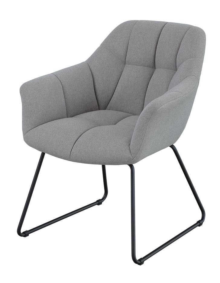 ダイニングチェア 単品 おしゃれ デザイン モダン スタイリッシュ アート 脚 曲線 芸術的 インテリア 椅子 イス グレー シック ひじ付き 厚み リビング 【納期B】【lic-akg-056】