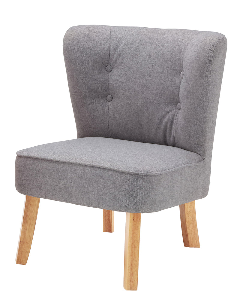 リビングチェア 椅子 低い ローチェア 背もたれ 肘なし 厚み クッション性 リビング チェアー グレー ブルー 青 色 カラー 北欧 おしゃれ モダン 脚 木製 【納期B】【lic-akg-065】