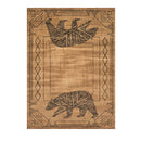 ラグ マット オルテガ柄 ネイティブ アメリカン 民族模様 おしゃれ ナチュラル 長方形 絨毯 敷物 床材 フロアーマット 熊 クマ ベアー ウィルトン織 160×230 【納期B】【lic-dwj-176】